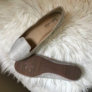 Splendid Striped Leather and Hair Loafer Flats